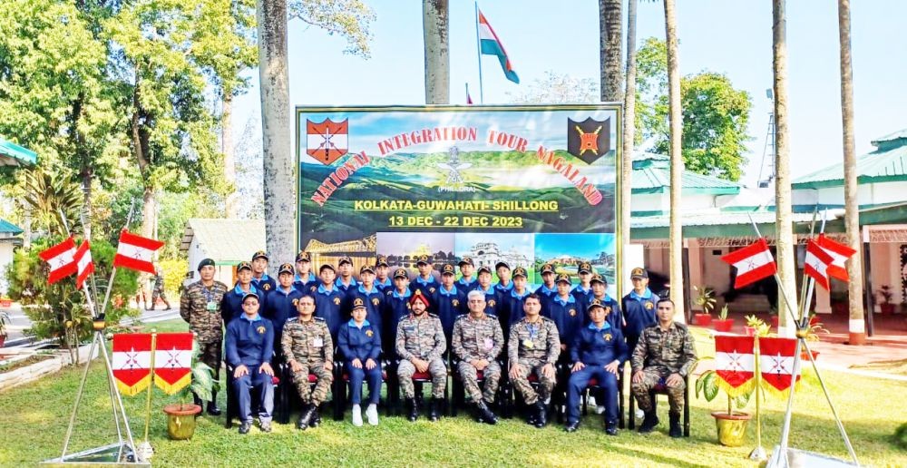 Lt Gen HS Sahi, AVSM, YSM, SM, General Officer Commanding, Spear Corps, flagged-off NIT scheduled to visit Kolkata, Shillong and Guwahati from Rangapahar Military Station, Dimapur.